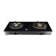 AFRA Two Burner Gas Stove,  Compact Design, Ceramic Ignition, Tempered Glass Top, Easy-To-Clean, Stainless Steel Housing, G-MARK, ESMA, ROHS, and CB Certified, 2 Years Warranty.