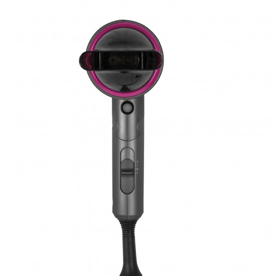 AFRA Hair Dryer, AF-1400HDPG, 1400W, DC Motor, Cool Shot Function, Concentrator, Ionic Function, Multiple Temperature Settings, Folding Handle, Hang-Up Loop.
