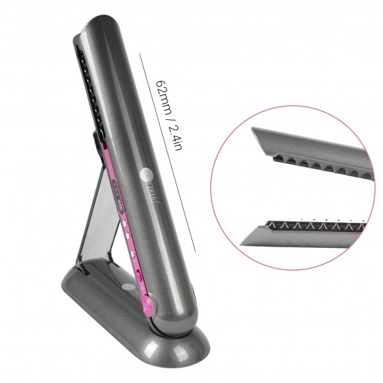 AFRA Hair Straightener, Model No. AF-4000HSGY, Rechargeable, Floating Plates, 3 Temperature Settings, Ergonomic , Lockable Handle, Compact Design.