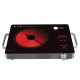 AFRA Infrared Cooker (Single), 2000W, Digital Display, BBQ, Stir-Fry, Hot Pot Settings, Lightweight Design, Portable, Child Lock, Crystal Plate.