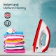 AFRA Dry Iron, 1000W, Teflon Soleplate, Indicator Light, Overheat Protection, Temperature Knob, Smooth Ironing, White/Red, G-MARK, ESMA, ROHS, and CB Certified, 2 years warranty