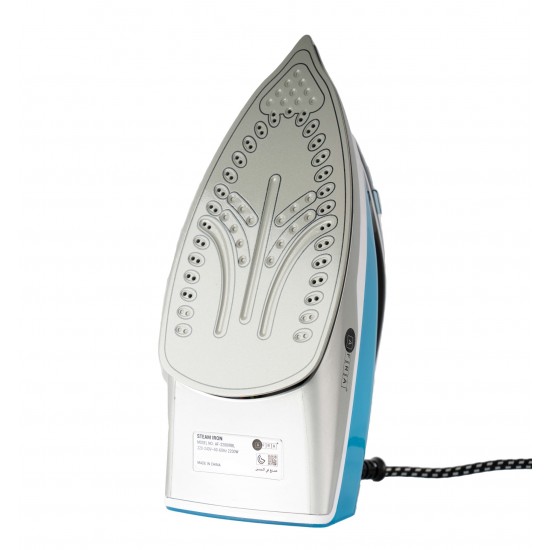 AFRA Japan Steam Iron, 2200 W, Ceramic Coat Soleplate, Heat Distribution, Fast Heat-Up, Double Safety, White/Grey/Blue, G-MARK, ESMA, ROHS, and CB Certified with 2 Years Warranty.