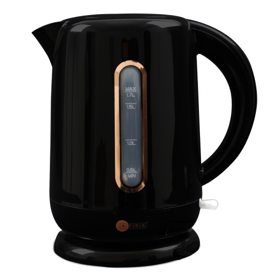 AFRA Electric Kettle, 1.7L Capacity, 2200W, Dry Boil Protection, Strix Control, Automatic Shut-off, Overheat Protection, Black, G-Mark, ESMA, RoHS, CB, 2 years warranty