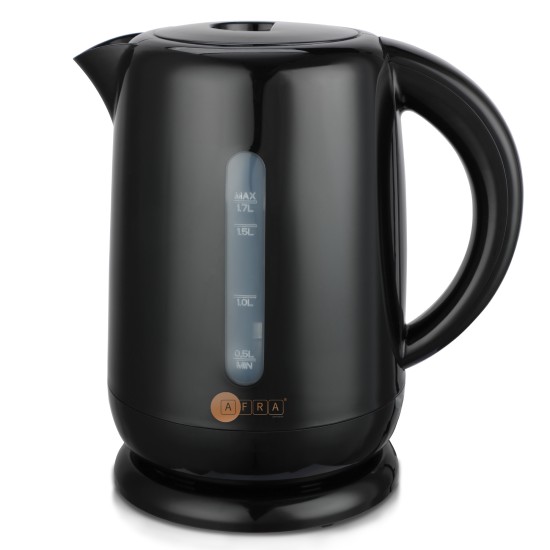 AFRA Electric Kettle, 1.7L Capacity, 2200W, Dry Boil Protection, Strix Control, Automatic Shut-off, Overheat Protection, Black, G-Mark, ESMA, RoHS, CB, 2 years warranty