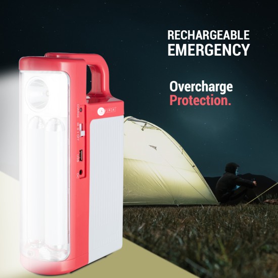 AFRA Emergency LED Light, Rechargeable, 220-240V, With Carrying Handle, Dual Lighting Operation, For Indoor & Outdoor Use, Overcharge Protection, G-MARK, ESMA, ROHS, and CB Certified, With 2 Year Warranty