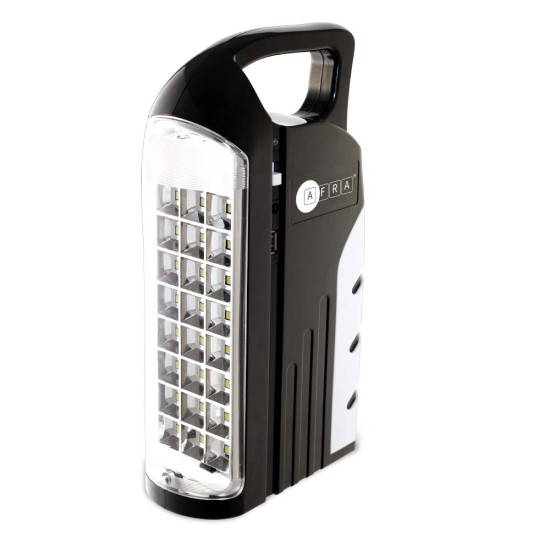 AFRA Emergency LED Light, Rechargeable, 10W, 110-240V, With Carrying Handle, With 24 SMDs, For Indoor & Outdoor Use, USB Charging, Overcharge Protection, G-MARK, ESMA, ROHS, and CB Certified, With 2 Year Warranty
