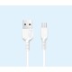 AFRA  USB Charging Cable, White, 2.4A, With Data Transmission, USB A to Micro USB, 1 meter length, Durable, Heat Resistant, PVC Serrated Cable Cord, Compatible with iPhone, iPad, iPod.