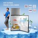 AFRA Refrigerator, AF-2800RFSS, Double Door, Vertical, 283L Capacity, No Frost, Reversible Doors, Adjustable Legs, Crisper.