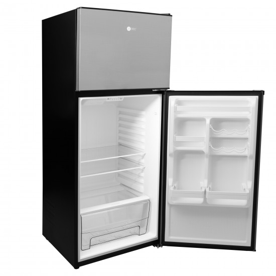 AFRA Refrigerator, AF-2800RFSS, Double Door, Vertical, 283L Capacity, No Frost, Reversible Doors, Adjustable Legs, Crisper.