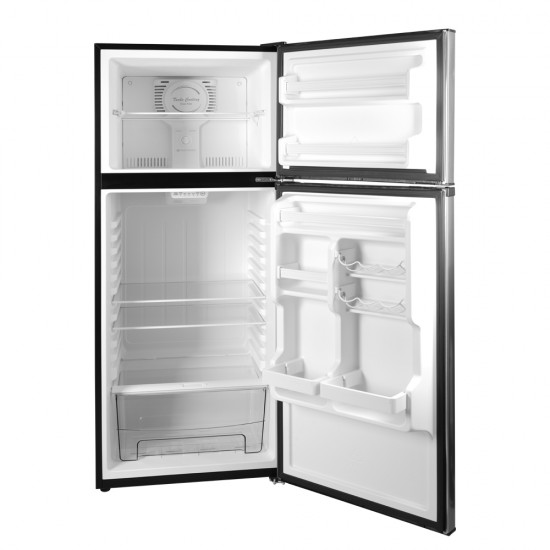 AFRA Refrigerator, AF-2800RFSS, Double Door, Vertical, 283L Capacity, No Frost, Reversible Doors, Adjustable Legs, Crisper.