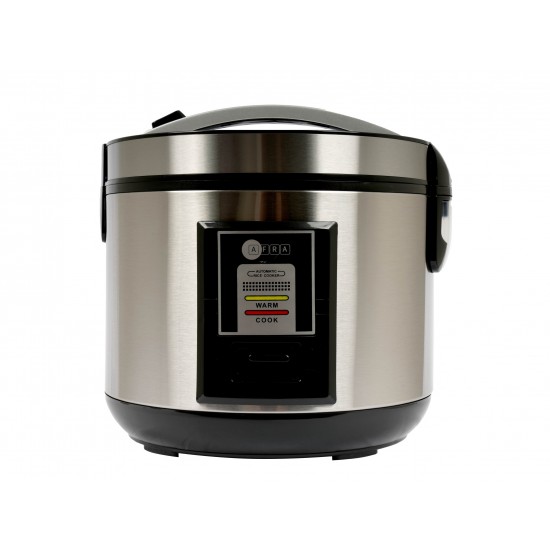 AFRA Rice Cooker, 1.8 Litre Capacity, Inner Pot, Aluminium Heating Plate, Quick & Efficient, Preserves Flavours & Nutrients, G-MARK, ESMA, ROHS, and CB Certified, 2 Years Warranty.