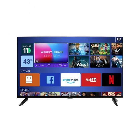 AFRA Japan Smart TV, AF-4311HDBK, 43’’, UHD, 4K, Frameless, LED, Android 11, HDMI, USB, VGA, PC & Game Console Connection, Internet, Streaming, Netflix, Hulu, YouTube, Prime Video, 2 years warranty.