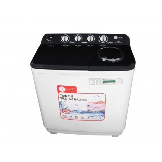 AFRA Washing Machine-Top Load, 450W, Twin Tub, Semi-Automatic, Freestanding, Durable Plastic Housing, G-MARK, ESMA, ROHS, and CB Certified, 2 Years Warranty.