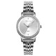 AFRA Elite Lady’s Watch, Silver Metal Alloy Case, Silver Dial, Silver Bracelet Strap, Water Resistant 30m