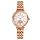 AFRA Selene Lady’s Watch, Rose Gold Metal Alloy Case, White Dial, Rose Gold Bracelet Strap, Water Resistant 30m