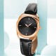AFRA Carina Lady’s Watch, Lightweight Rose Gold Metal Case, Leather Strap, Water Resistant 30m