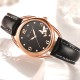 AFRA Carina Lady’s Watch, Lightweight Rose Gold Metal Case, Leather Strap, Water Resistant 30m