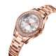 AFRA Celeste Lady’s Watch, Rose Gold Metal Alloy Case, Silver Dial, Rose Gold Bracelet Strap, Water Resistant 30m