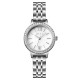 AFRA Ornate Lady’s Watch, Silver Metal Alloy Case, Silver Bracelet Strap, Water Resistant 30m
