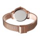 AFRA Pearlescent Lady’s Watch, Rose Gold Metal Case, White Dial and Mesh Bracelet Strap, Water Resistant 30m