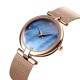 AFRA Pearlescent Lady’s Watch, Rose Gold Metal Case, Blue Dial and Mesh Bracelet Strap, Water Resistant 30m