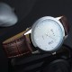 AFRA Lumen Gentleman’s Watch, Silver Stainless Steel Case, Japanese Design, Time & Date, Leather Strap, Water Resistant 30m