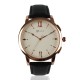 AFRA Dazzler Gentleman’s Watch, Japanese Quartz, Rose Gold Stainless Steel Case, Leather Strap, Water Resistant 30m