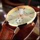 AFRA Triton Gentleman’s Watch, Japanese Design, Rose Gold Metal Alloy Case, Leather Strap, Water Resistant 30m