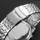 AFRA Moonstone Gents Watch Silver Case Black Dial Silver Bracelet, Water Resistant 30m