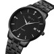 AFRA Ryker Gents Watch, Metal Alloy Case, Stainless Steel Band & Buckle, Black Case, Black Dial, Water Resistant 30m