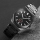 AFRA Octavian Gentleman’s Watch, Lightweight Black Metal Case, Black Dial, Metal Bracelet Strap, Water Resistant 30m